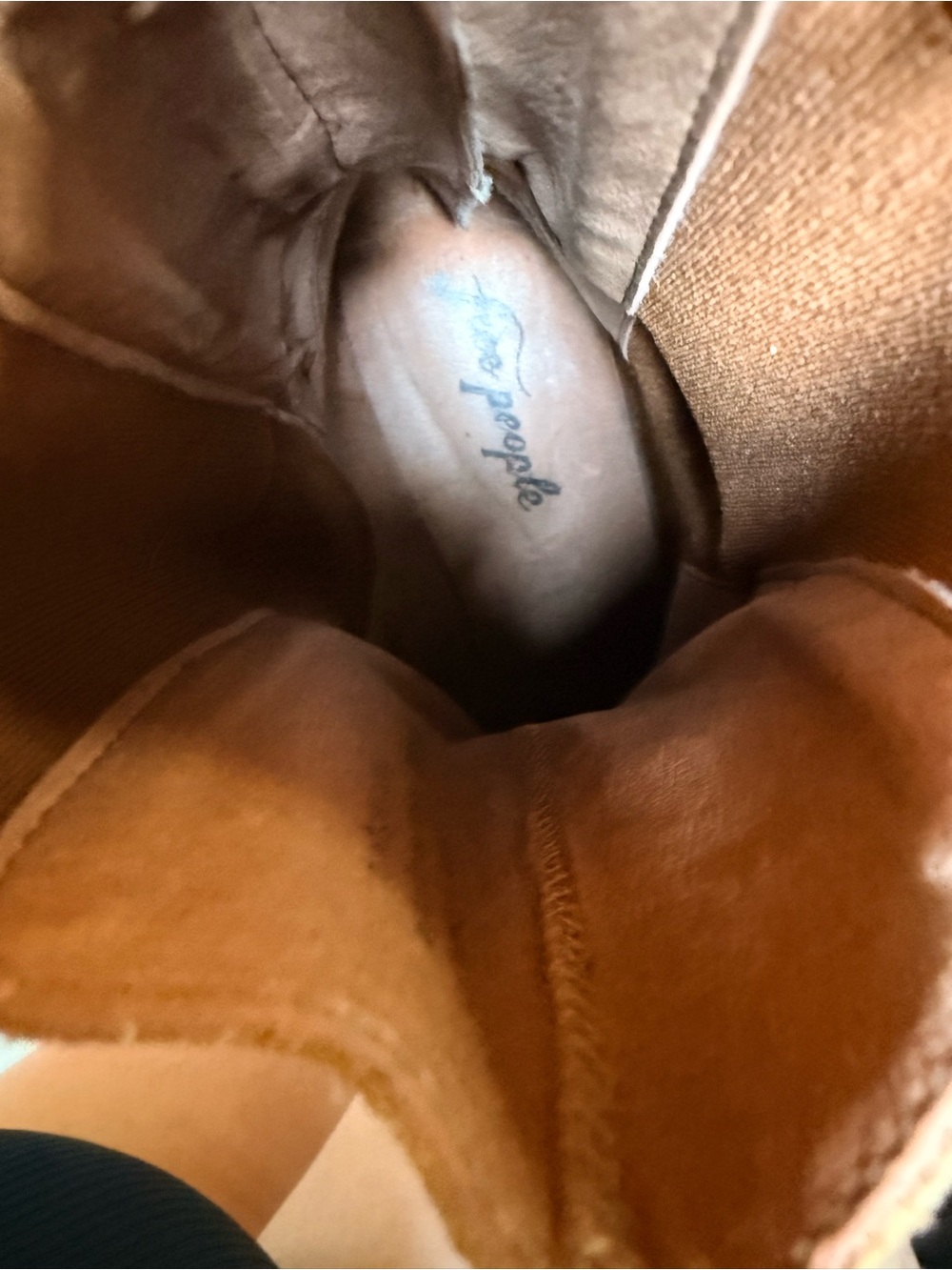 Free People Cognac Leather Mid-Block Chelsea Boots - Picture 5 of 5